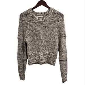 Urban Outfitters Chunky Knit Sweater Medium Black White Grey Longsleeve Pullover